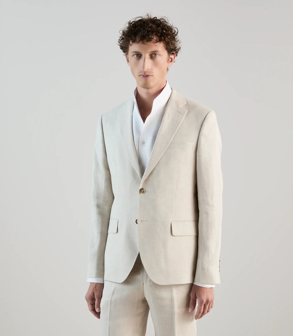 Veste ville 100% lin beige - IZAC