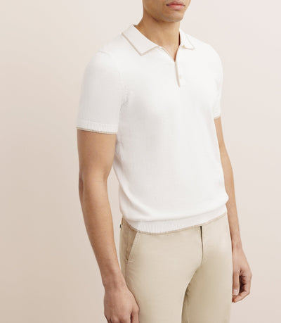 Polo col ouvert écru - IZAC