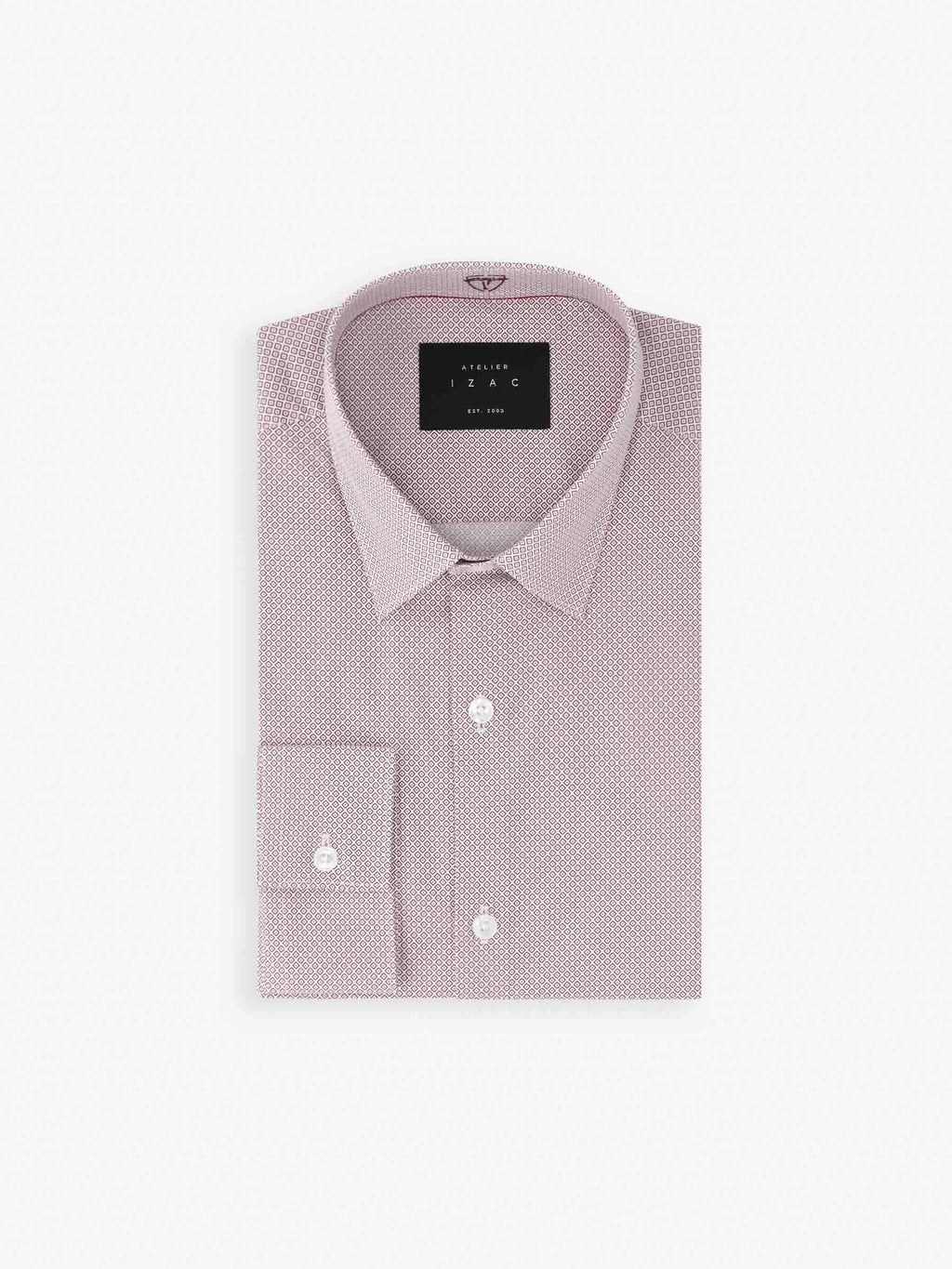 Chemise fantaisie bordeaux - IZAC