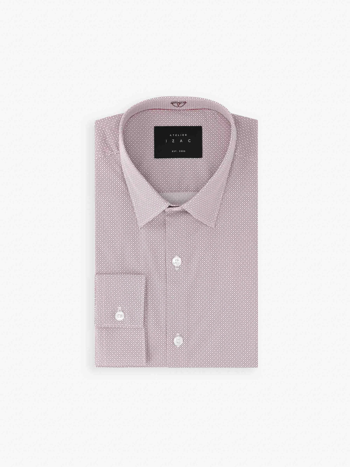 Chemise fantaisie bordeaux - IZAC