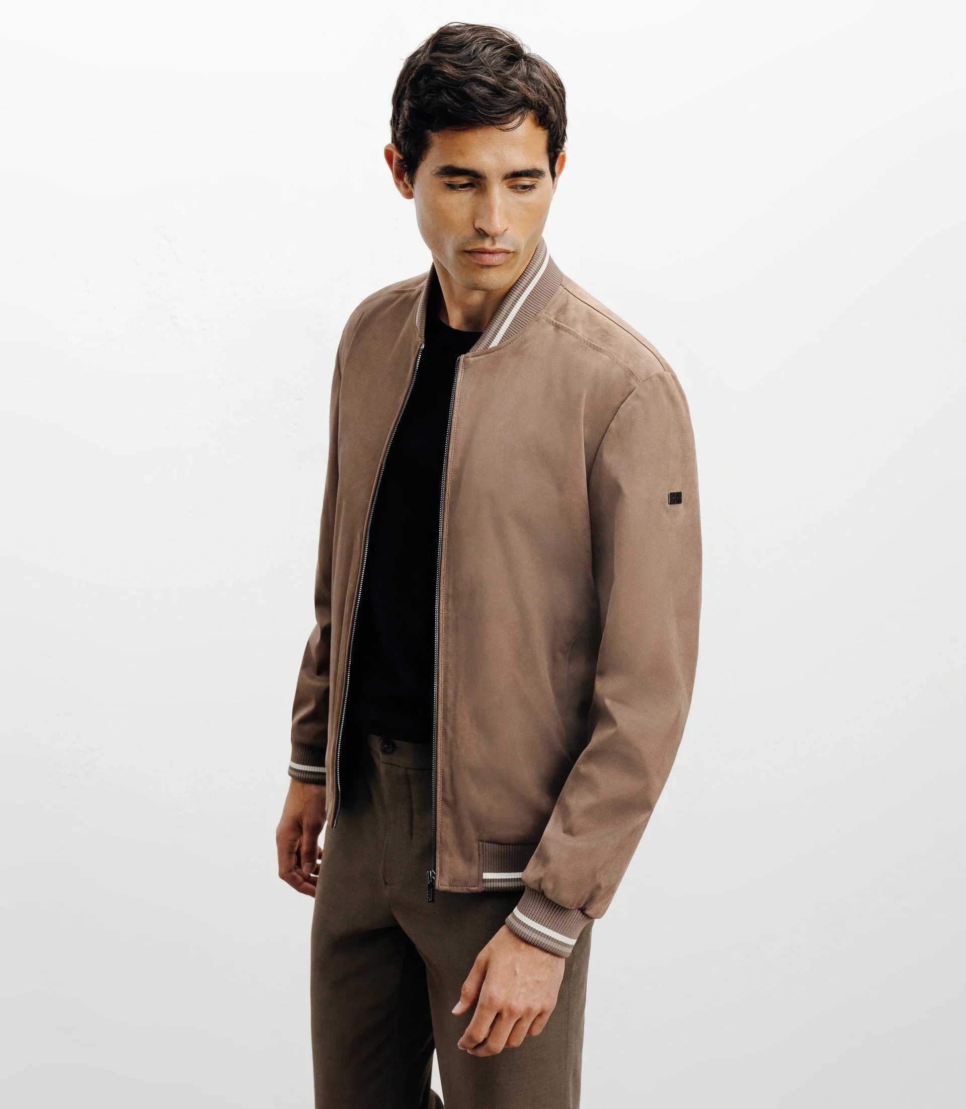 Blouson col teddy taupe - IZAC