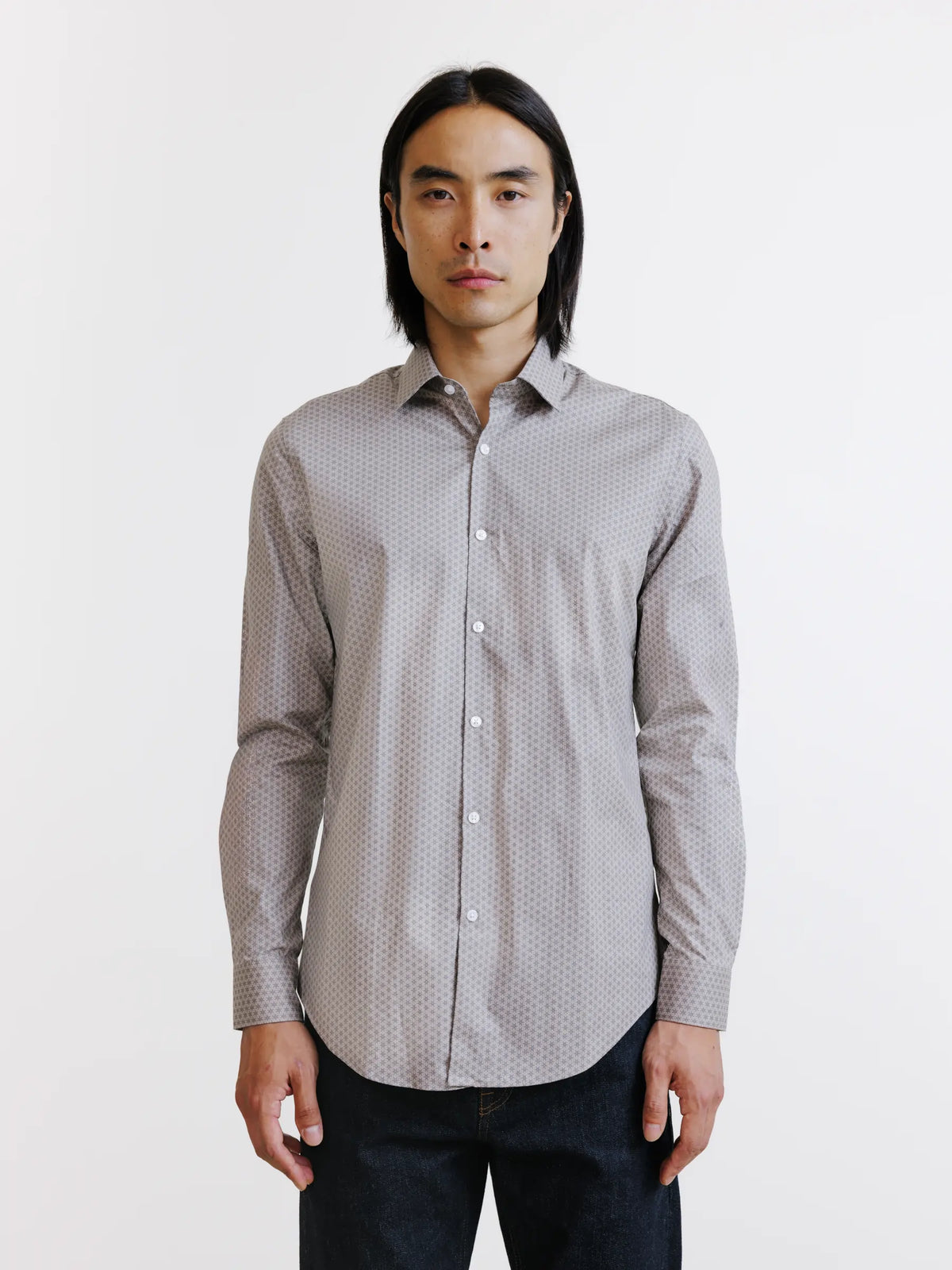 Chemise fantaisie taupe - IZAC