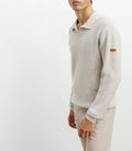 Pull col polo ouvert beige - IZAC