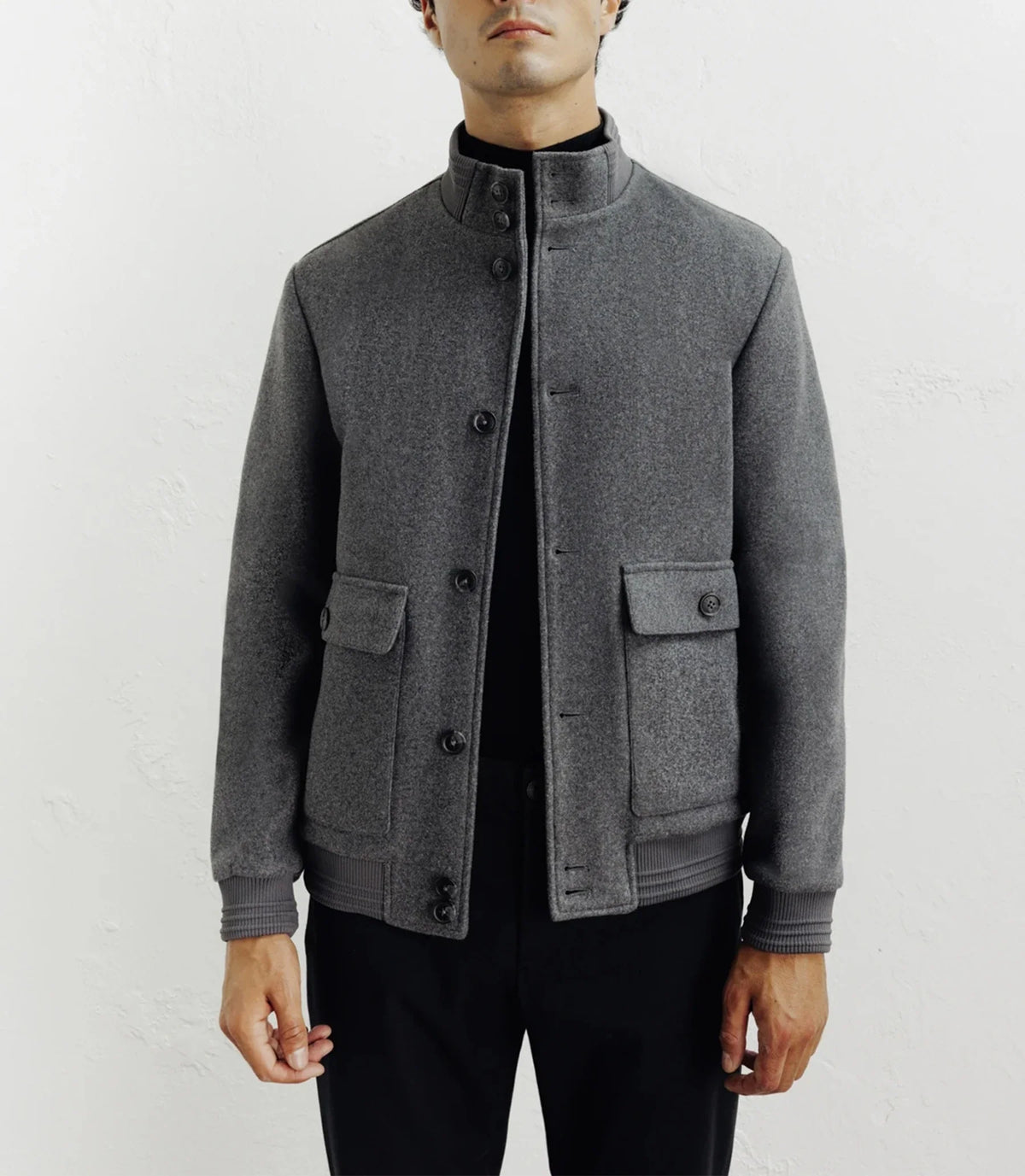 Blouson col montant gris - IZAC