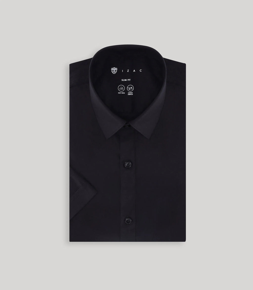 Chemise ville unie noire - IZAC