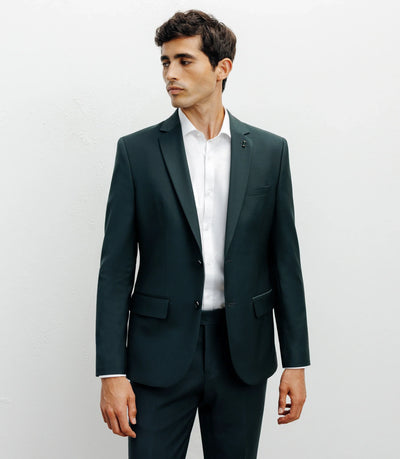 Costume ajusté 2 boutons vert - IZAC