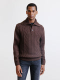 Pull col camionneur chocolat - IZAC
