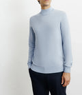 Pull col cheminée mérinos bleu ciel - IZAC