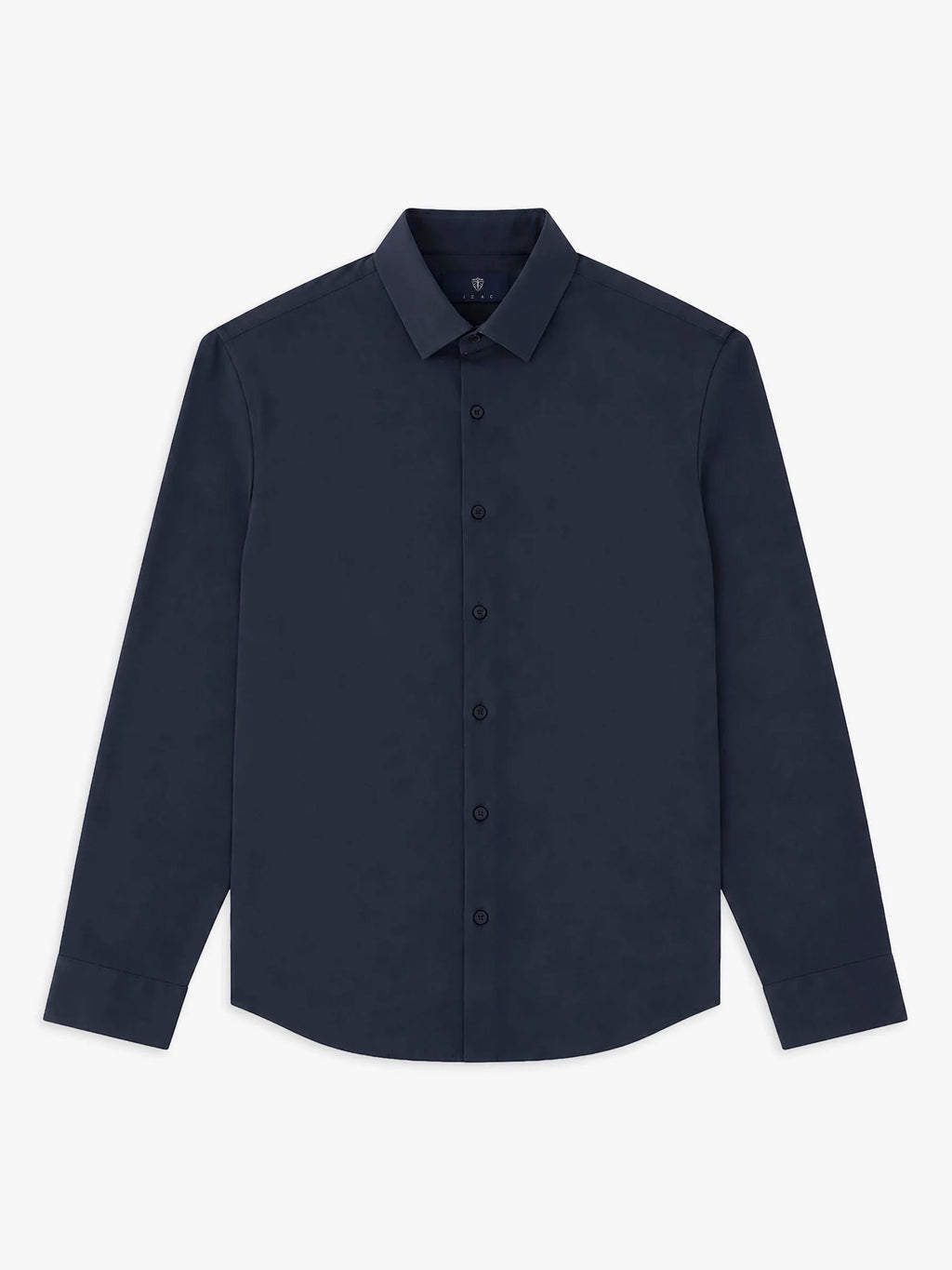 Chemise slim en maille jersey marine - IZAC