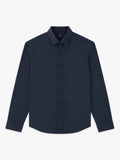 Chemise slim en maille jersey marine - IZAC