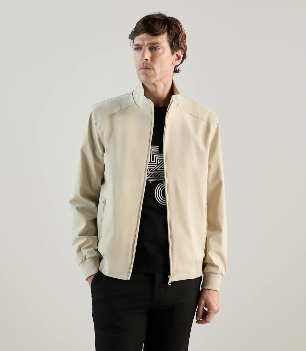 Blouson col montant beige - IZAC