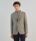 Veste casual en tissu armuré taupe - IZAC