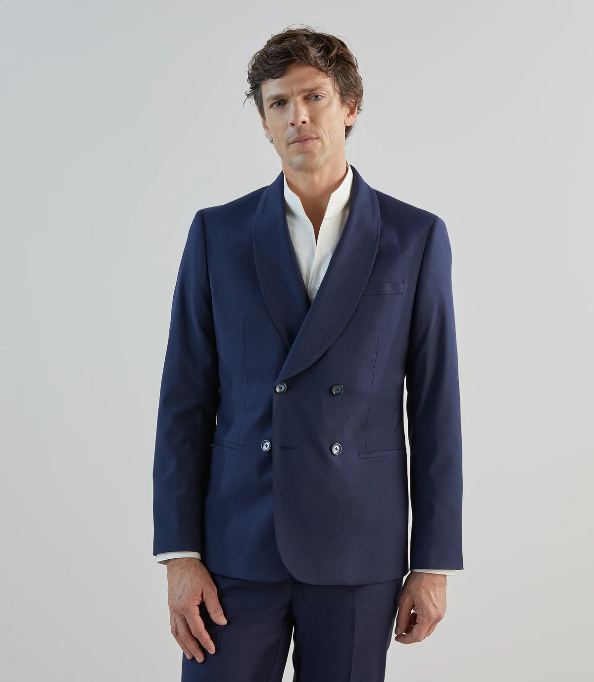 Costume croisé bleu marine - IZAC
