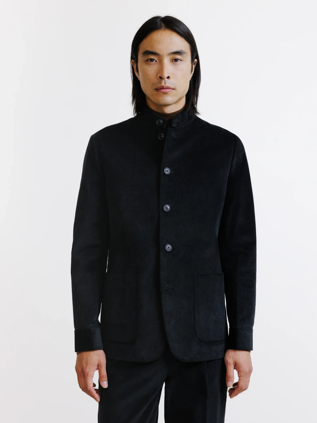 Veste col mao noire - IZAC