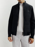 Blouson bi-matière noir - IZAC