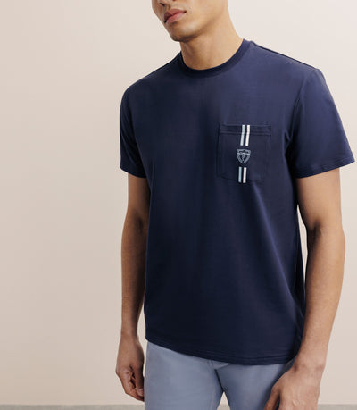 T-shirt à poche marine - IZAC