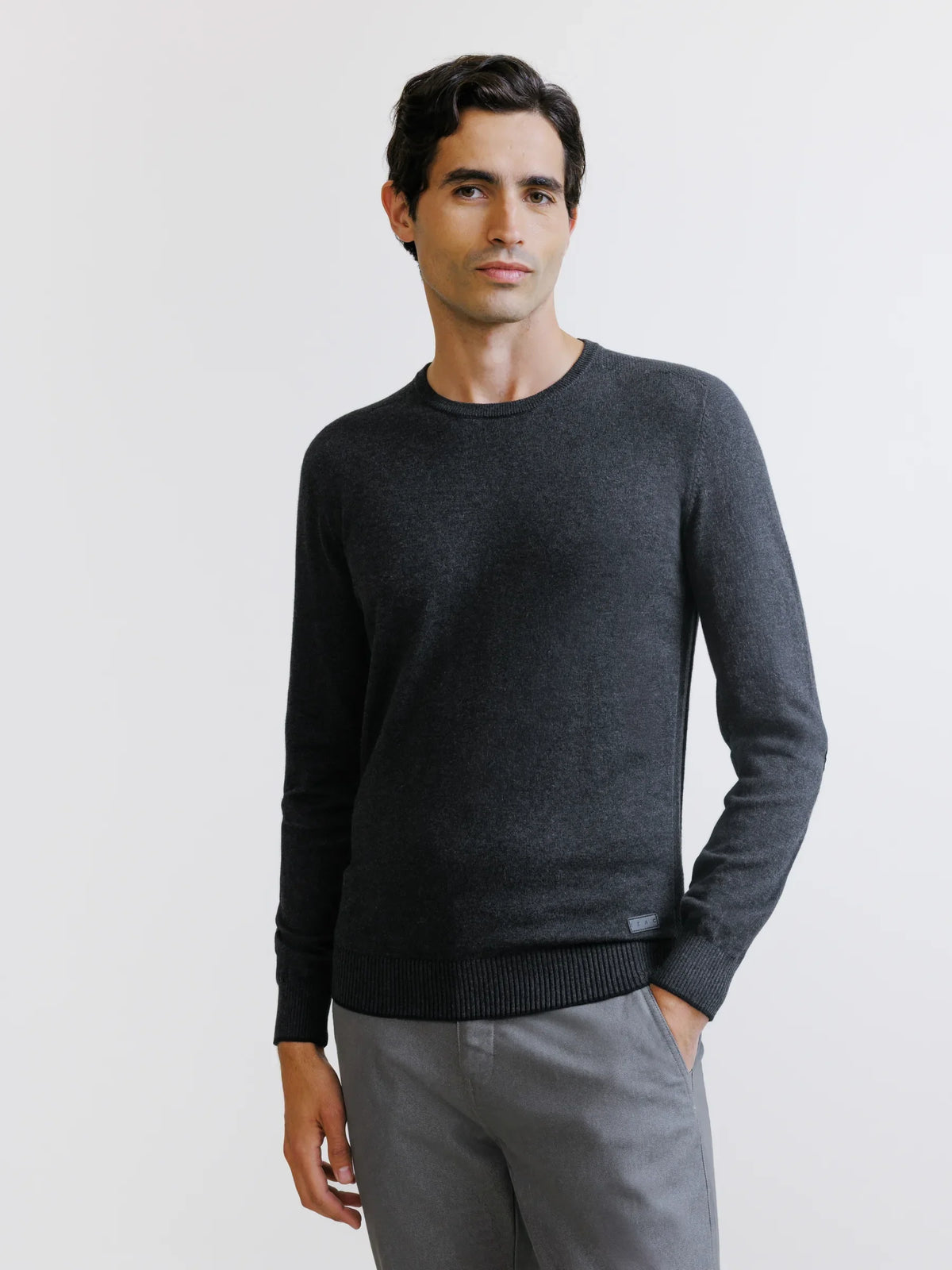 Pull col rond anthracite - IZAC