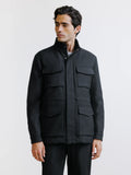 Parka courte à col montant noire - IZAC