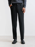 Pantalon ville en tissu sergé noir - IZAC