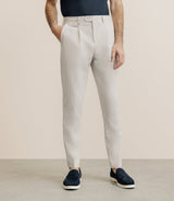 Pantalon ville coupe carotte beige - IZAC