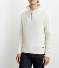 Pull en laine col camionneur écru - IZAC