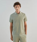 Polo col ouvert kaki - IZAC