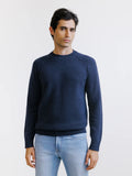 Pull en laine col rond marine - IZAC