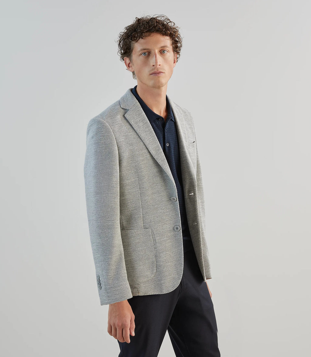 Veste casual en maille gris clair - IZAC