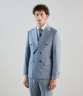 Costume croisé bleu ciel - IZAC