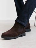 Bottines chelsea en suède marron - IZAC