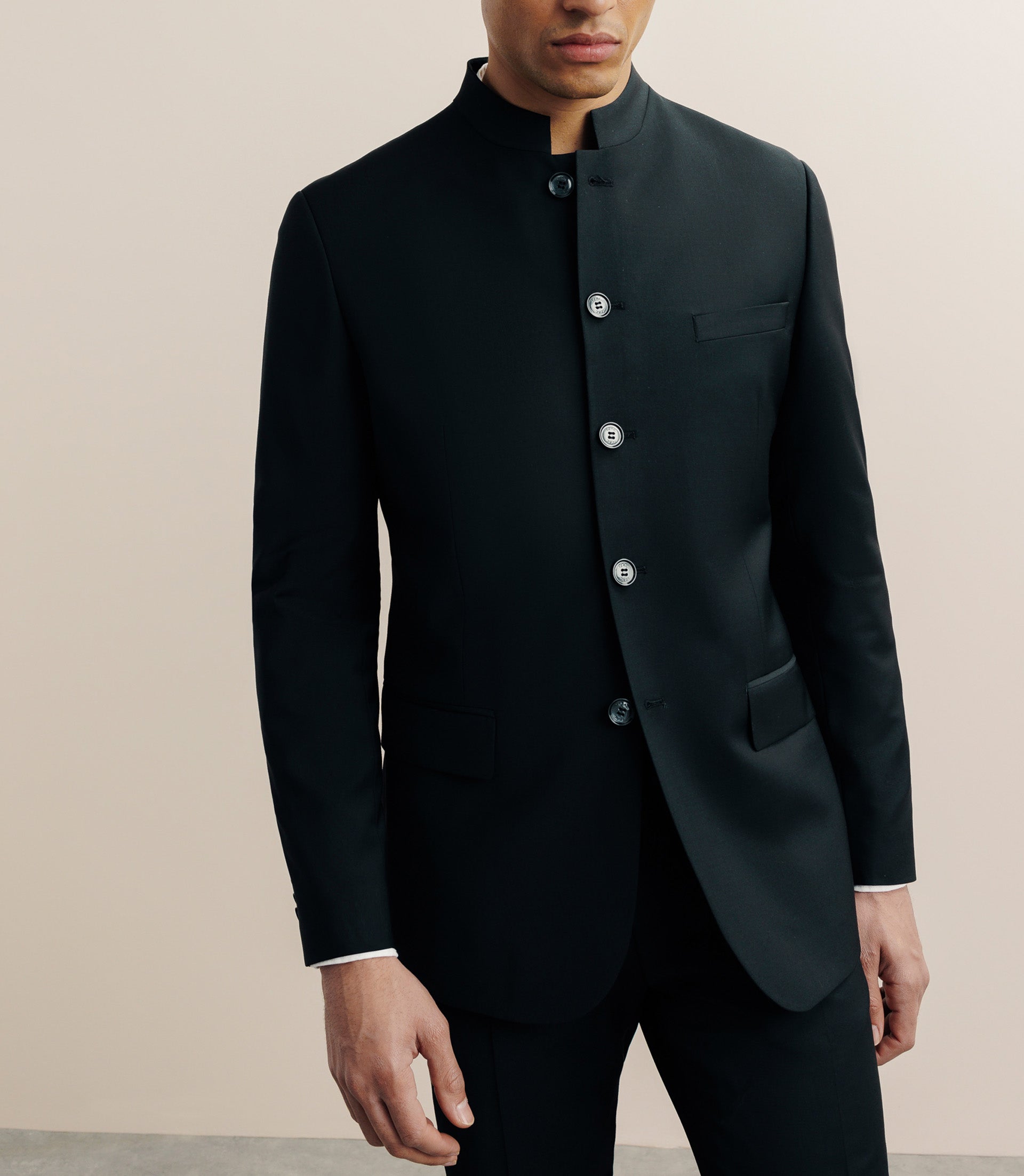 Costume en laine mélangée noir - IZAC