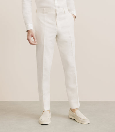 Pantalon en coton et lin écru - IZAC