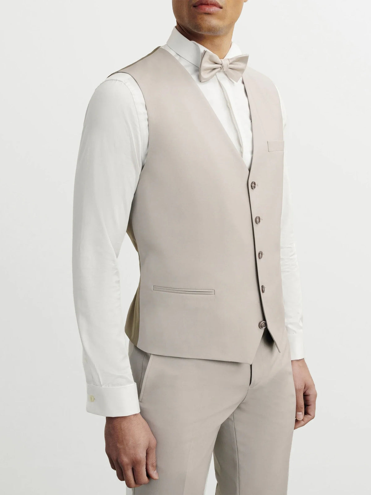 Gilet ville en laine majoritaire beige - IZAC