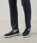 Chaussures casual en suède marine - IZAC