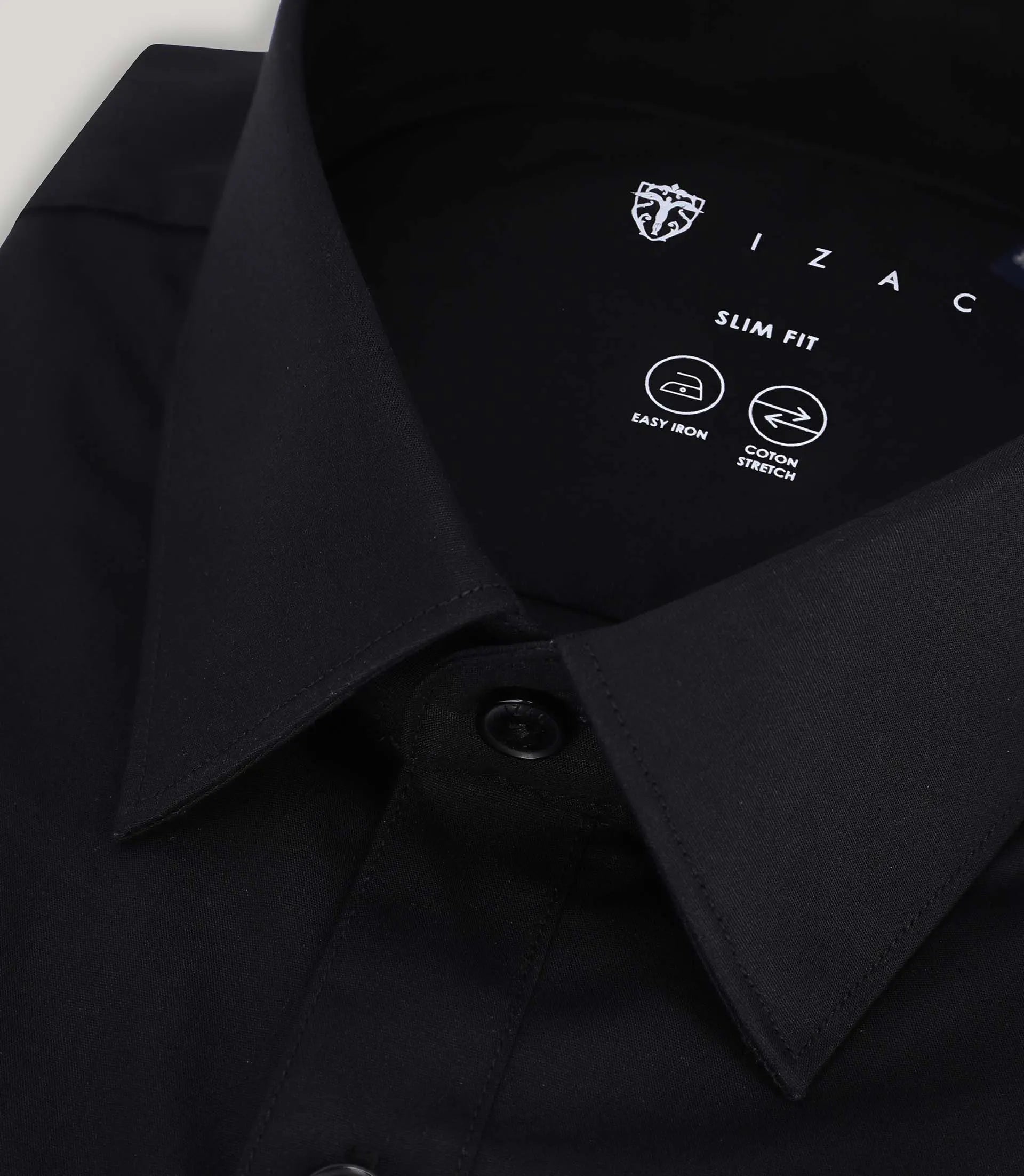 Chemise ville unie noire - IZAC