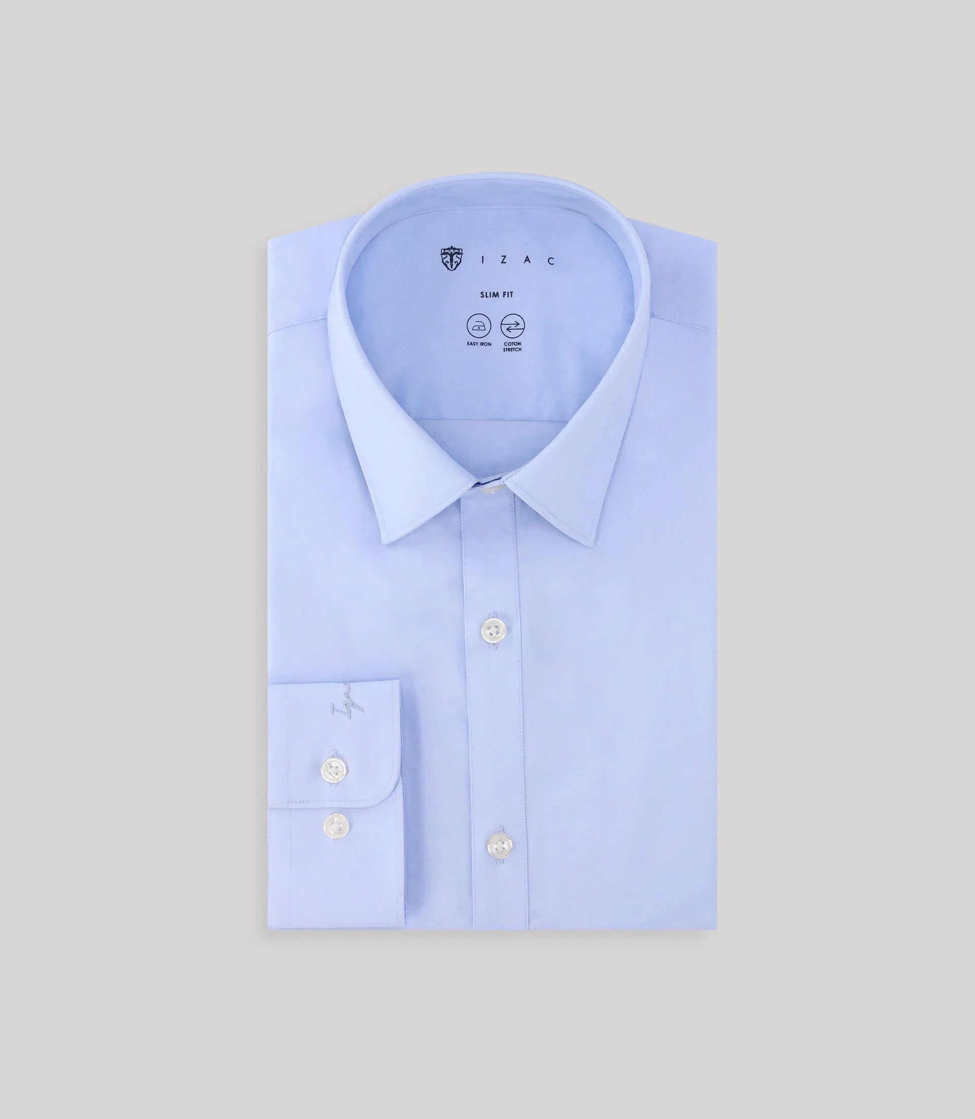 Chemise ville unie ciel - IZAC