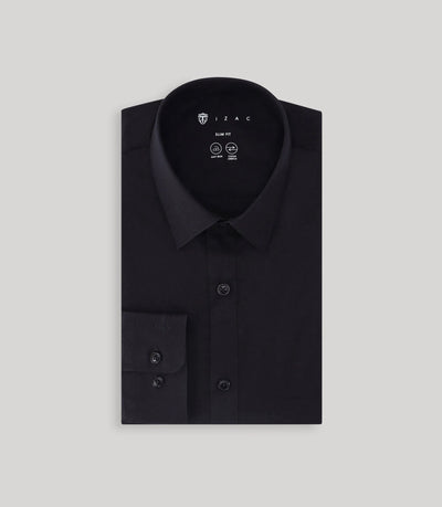 Chemise ville unie noire - IZAC