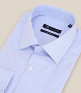 Chemise 100% coton sans repassage bleue - IZAC