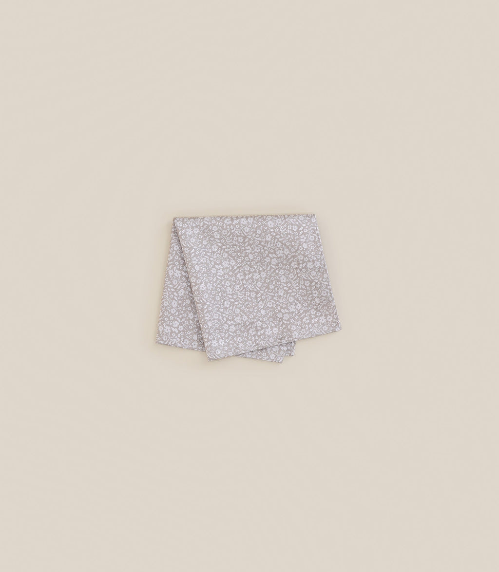 Pochette motif floral beige - IZAC