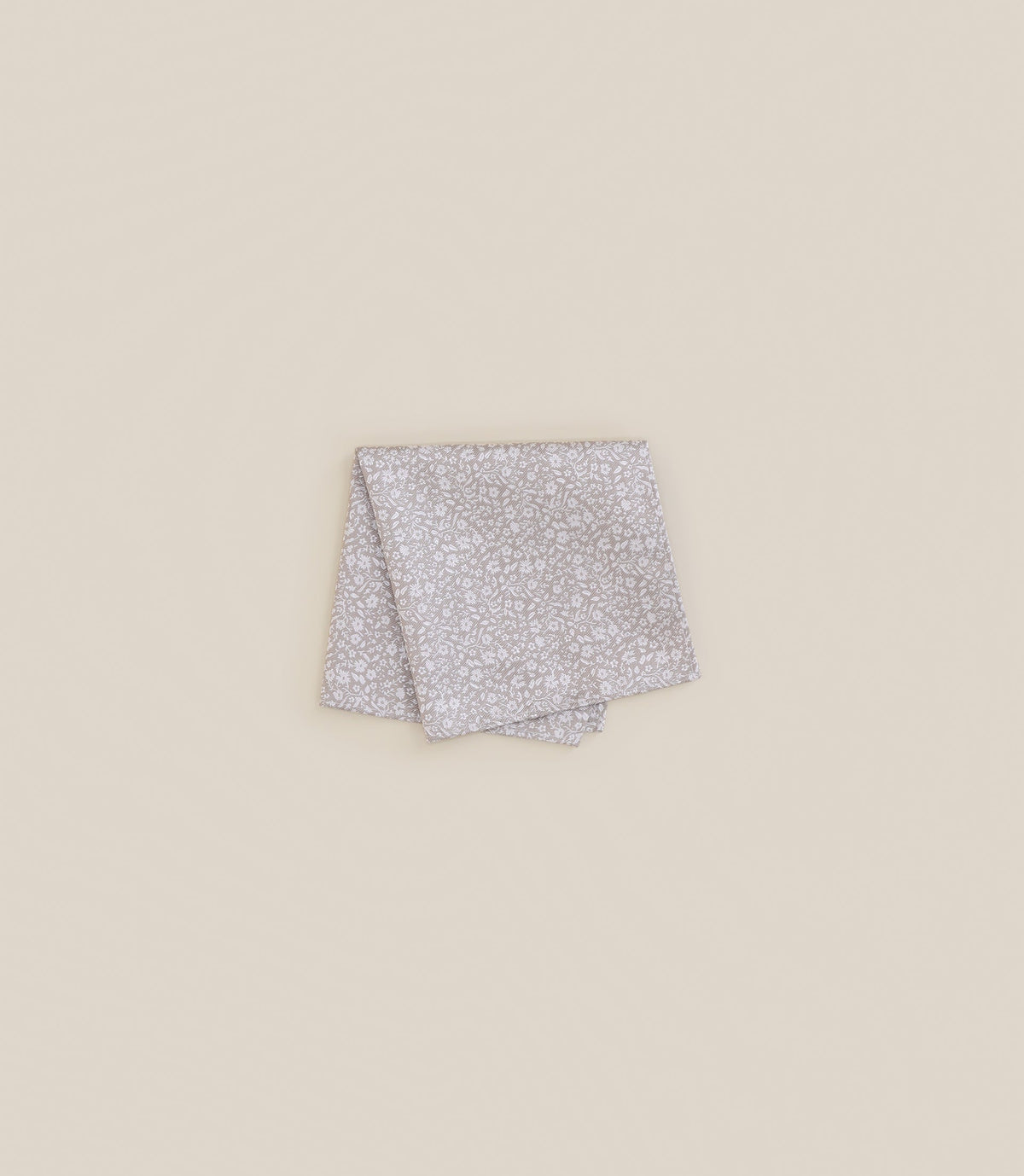 Pochette motif floral beige - IZAC