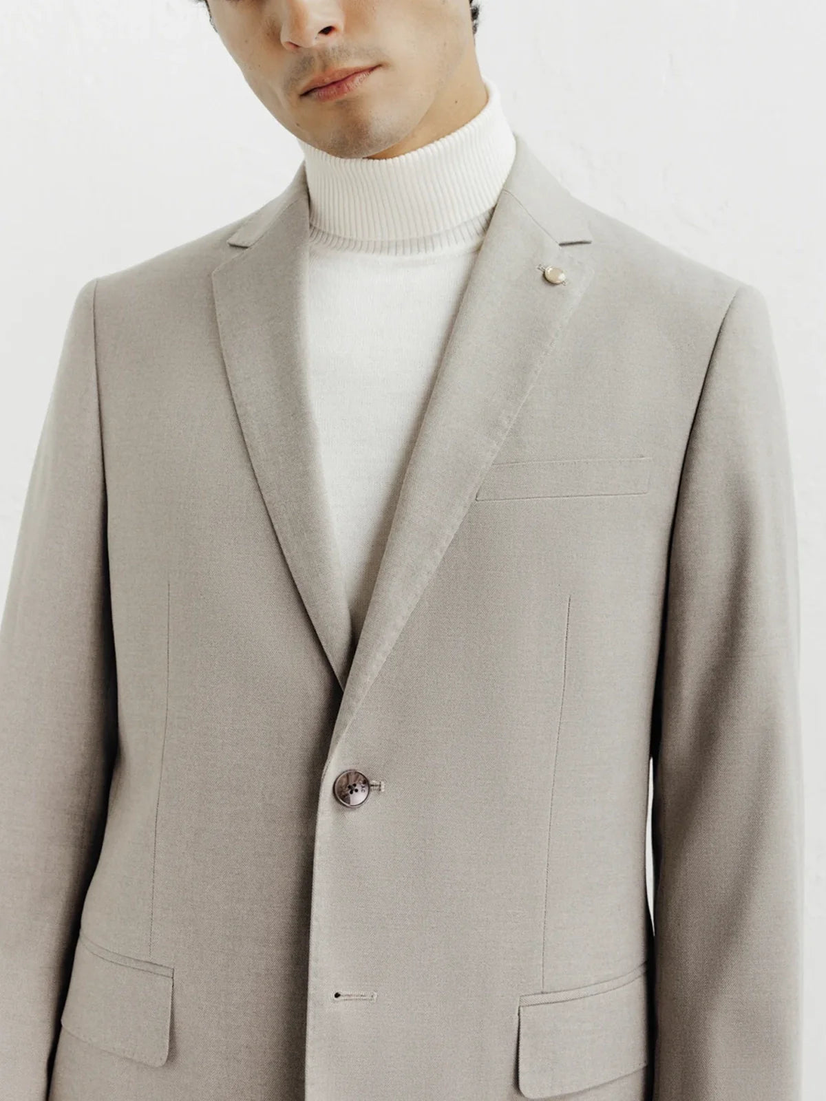 Costume 2 boutons taupe - IZAC