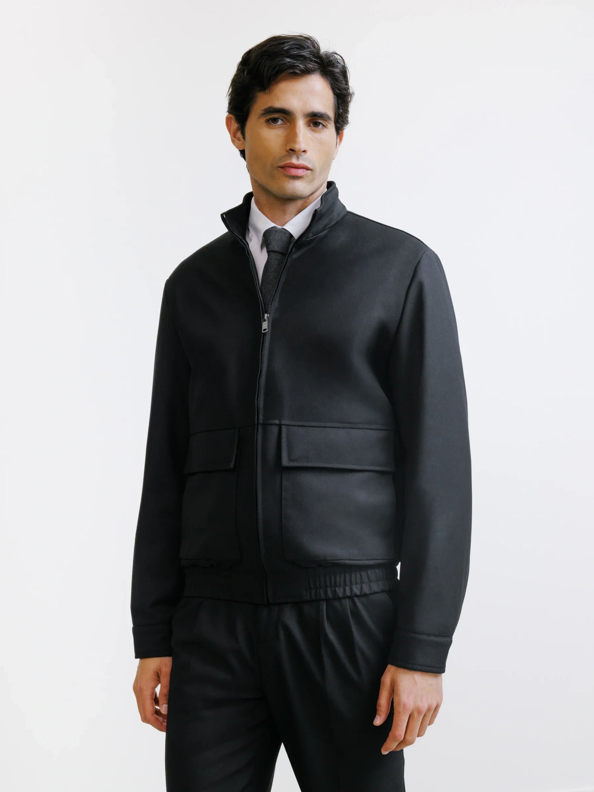 Blouson col montant noir - IZAC