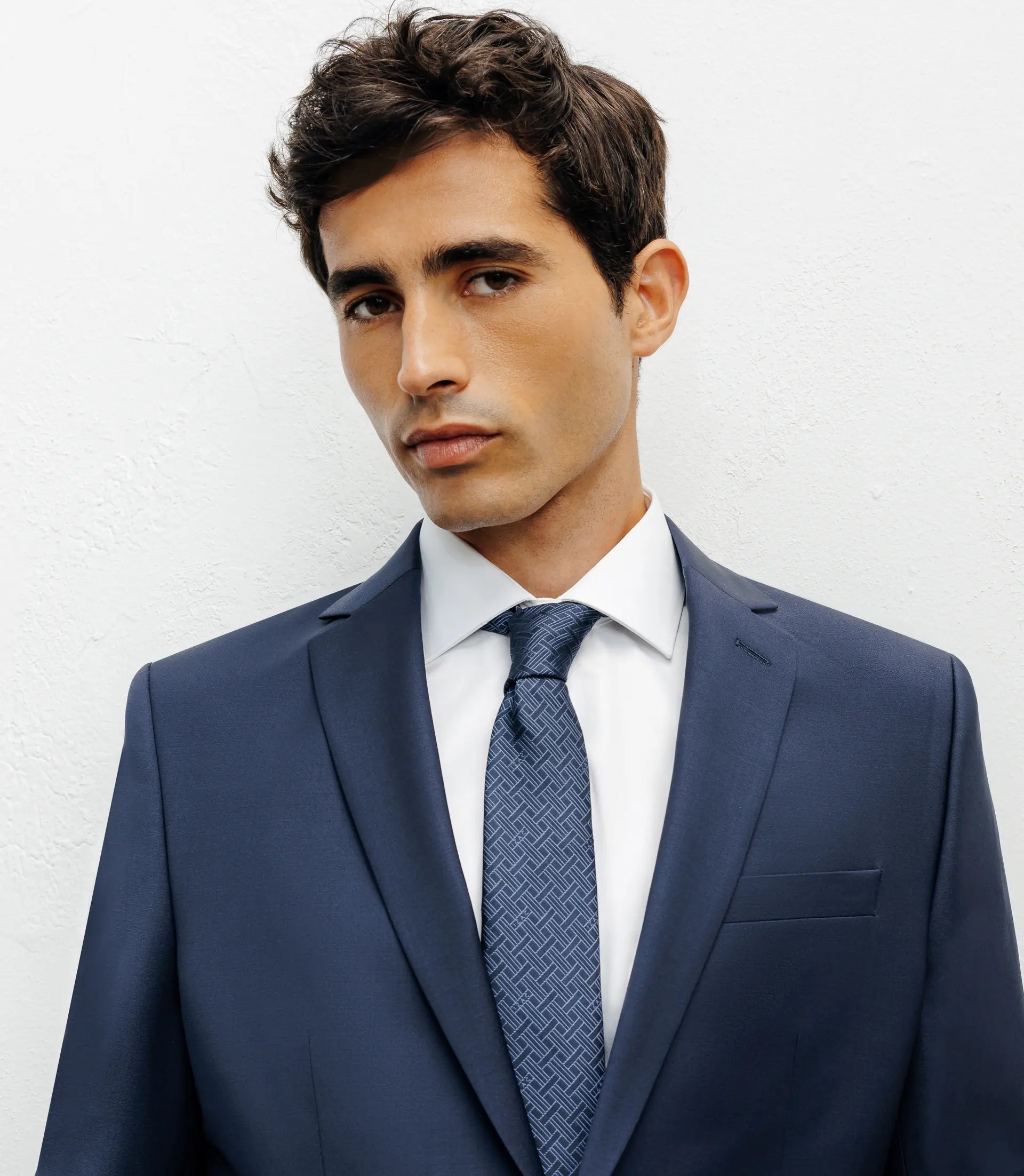 Costume 2 boutons laine majoritaire bleu - IZAC