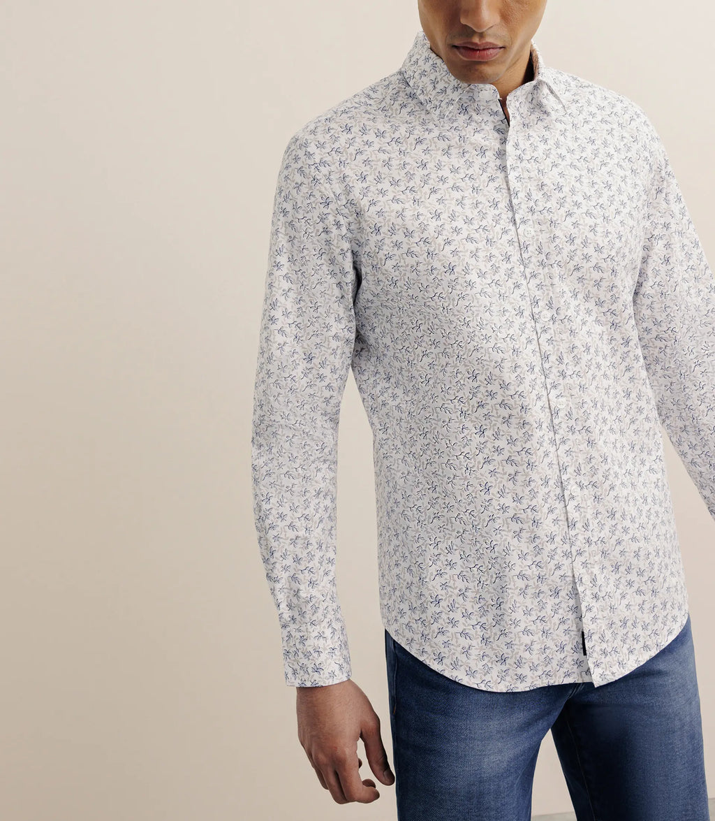 Chemise imprimée à fleurs blanche - IZAC