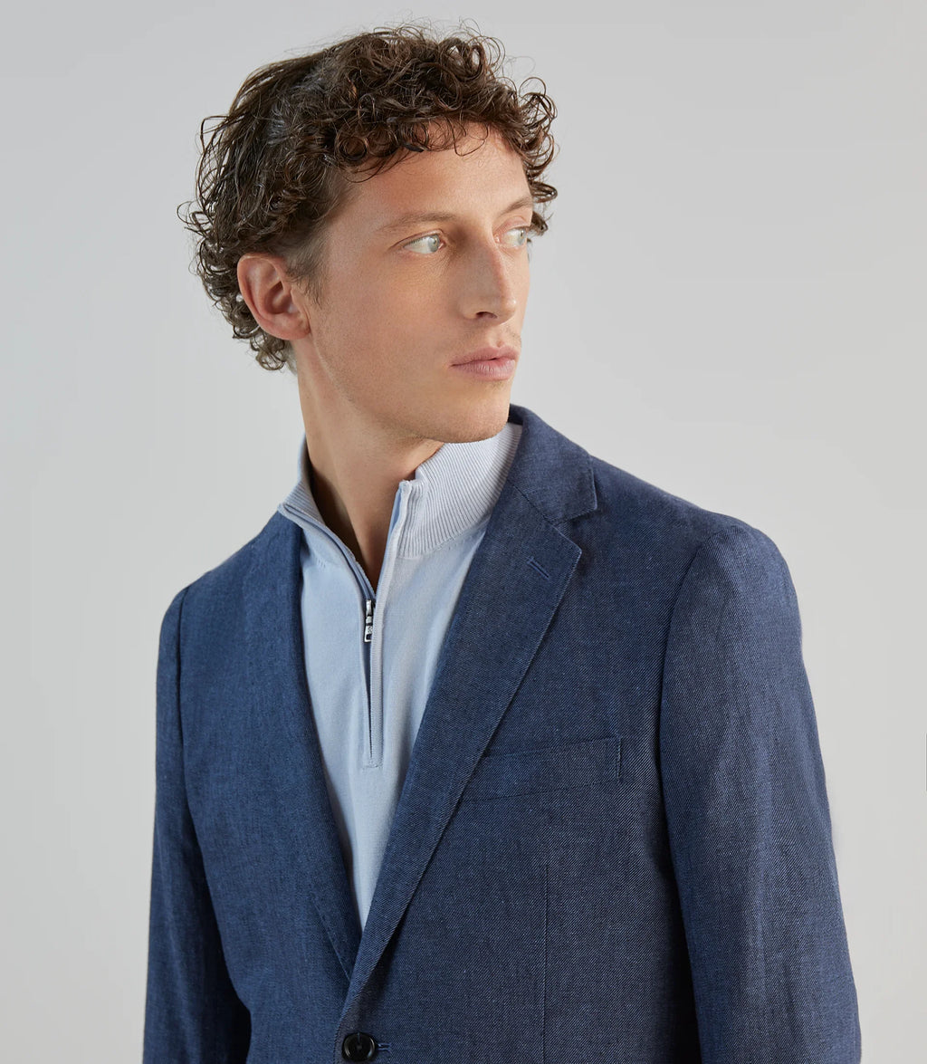 Veste casual bleu denim - IZAC