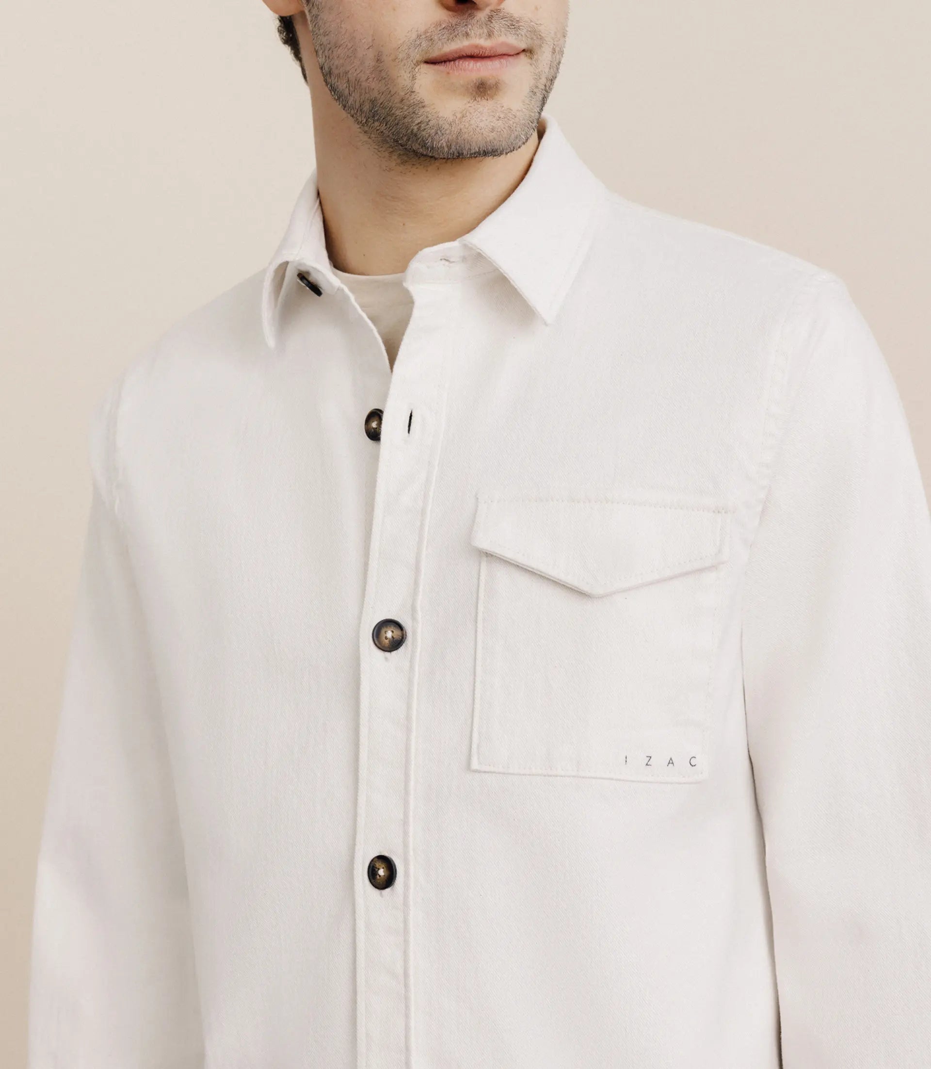 Surchemise manches longues écrue - IZAC