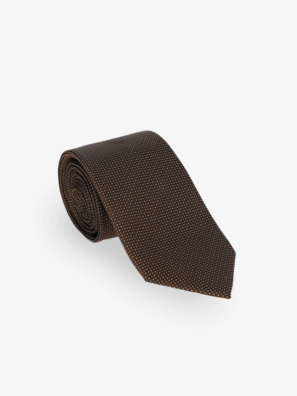 Cravate texturée marron - IZAC