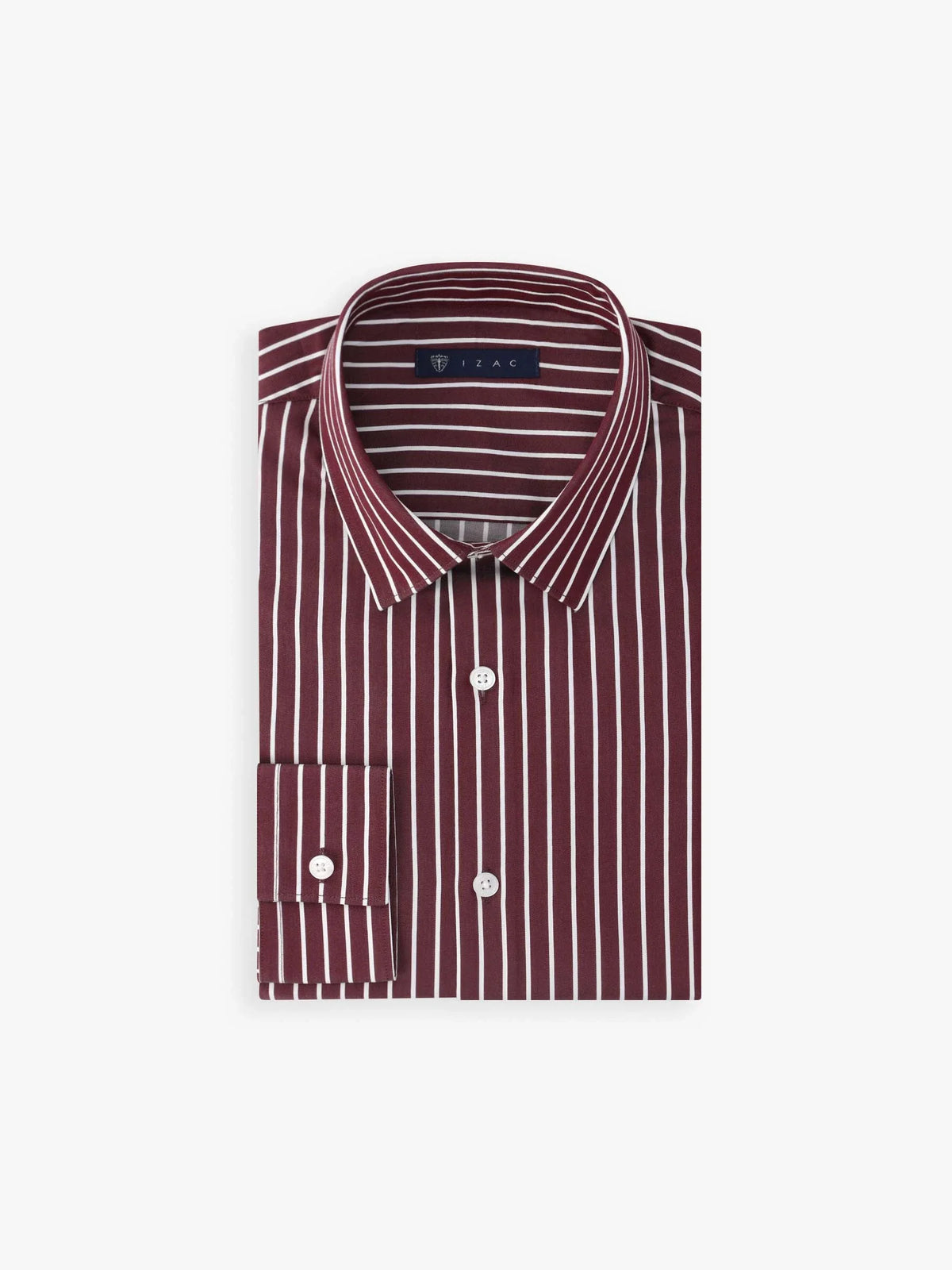 Chemise à rayures bordeaux - IZAC