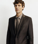 Costume 2 boutons laine majoritaire marron - IZAC