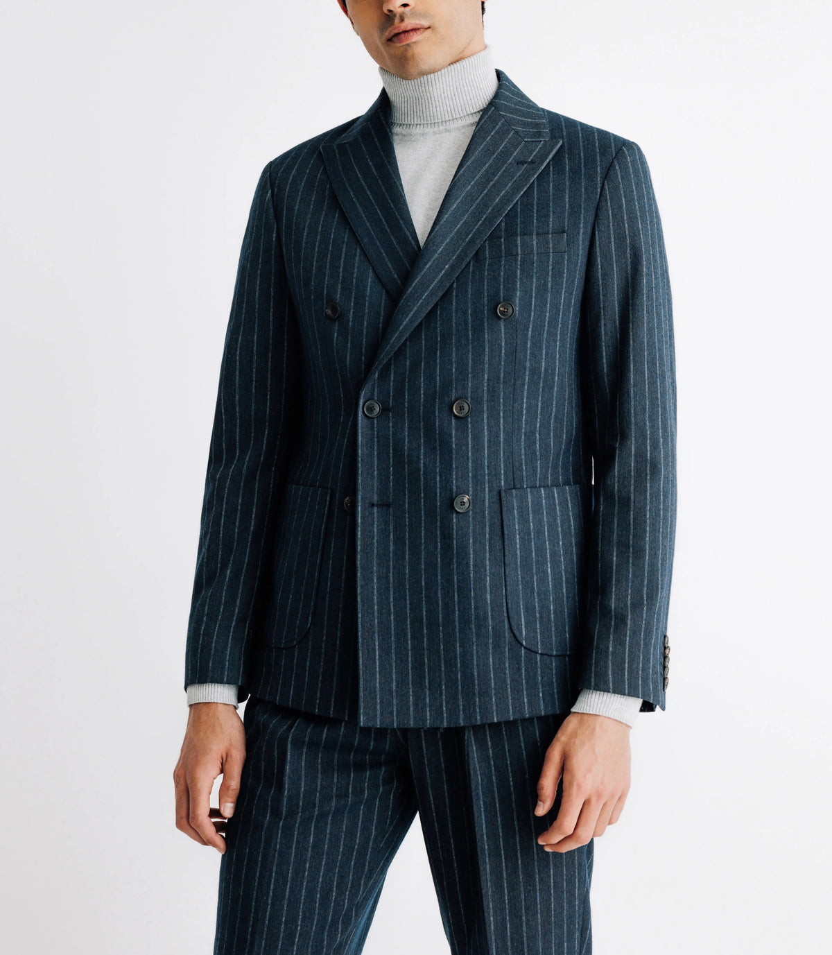 Costume croisé fantaisie bleu - IZAC